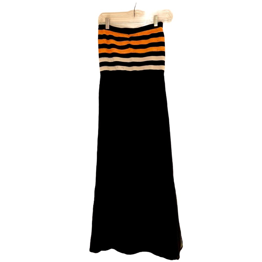 Rachel Roy Strapless Black Maxi Dress Small